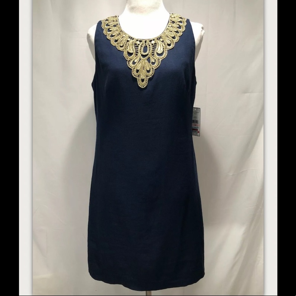 Jessica Howard Navy Blue With Gold Neck Design 10P